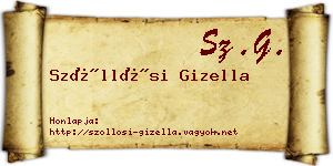 Szőllősi Gizella névjegykártya